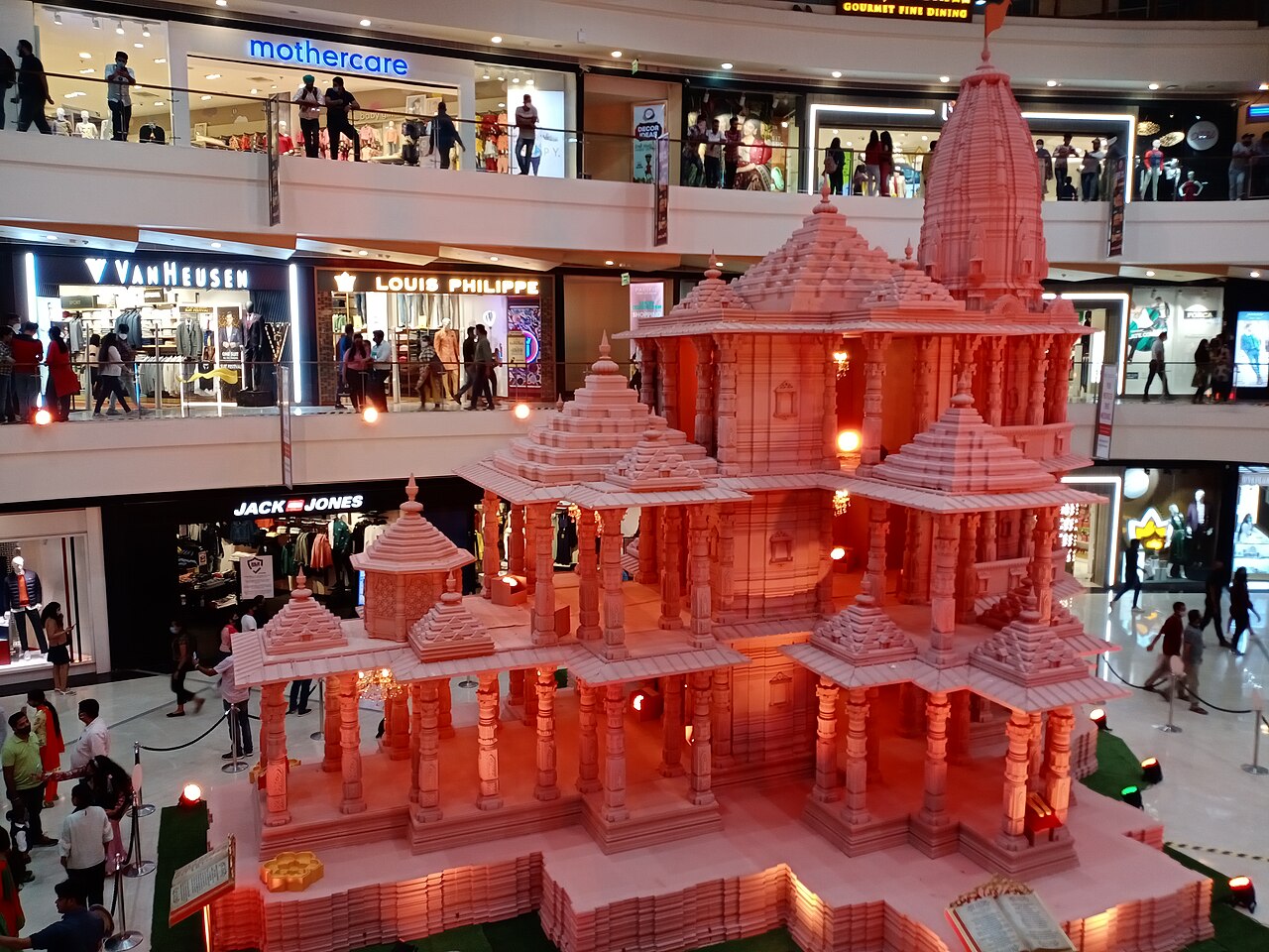 Ram Temple miniature not to scale replica Diwali New Delhi 3